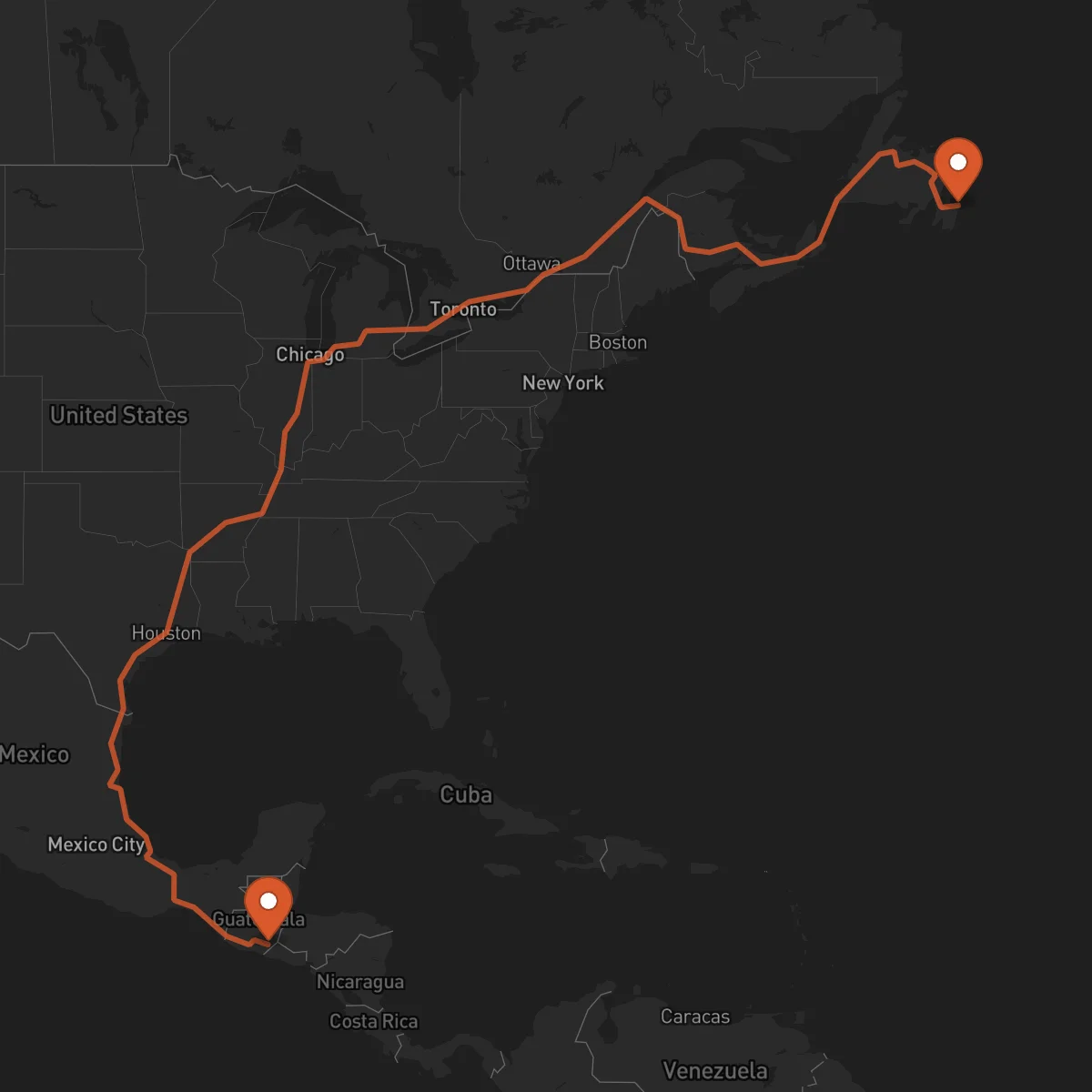 Ruta Jutiapa - San Juan de Terranova (St. John's)