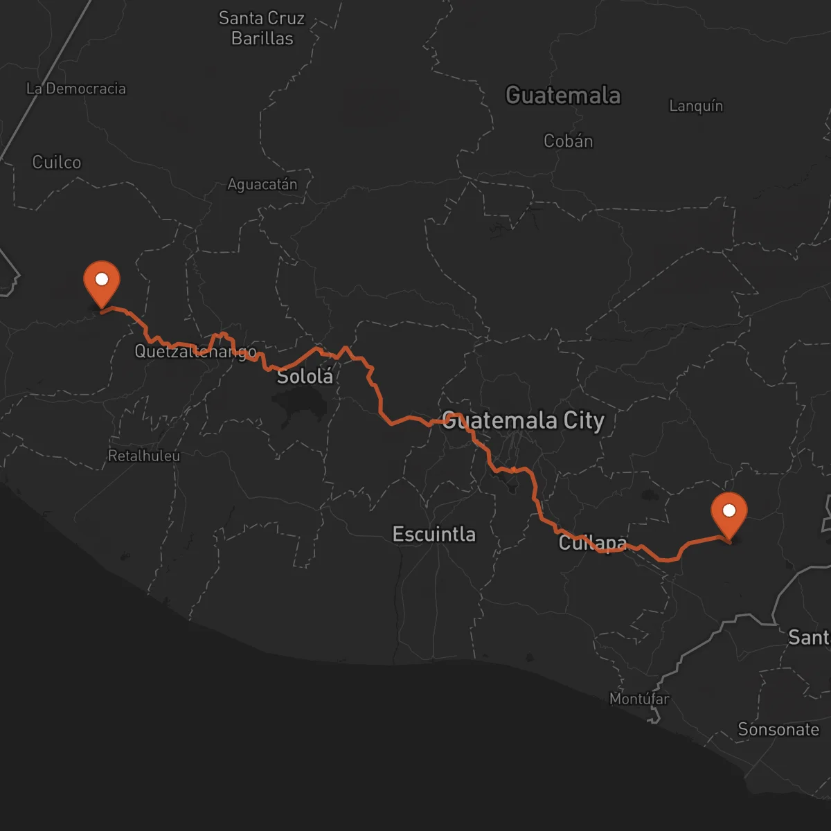 Ruta Jutiapa - San Marcos