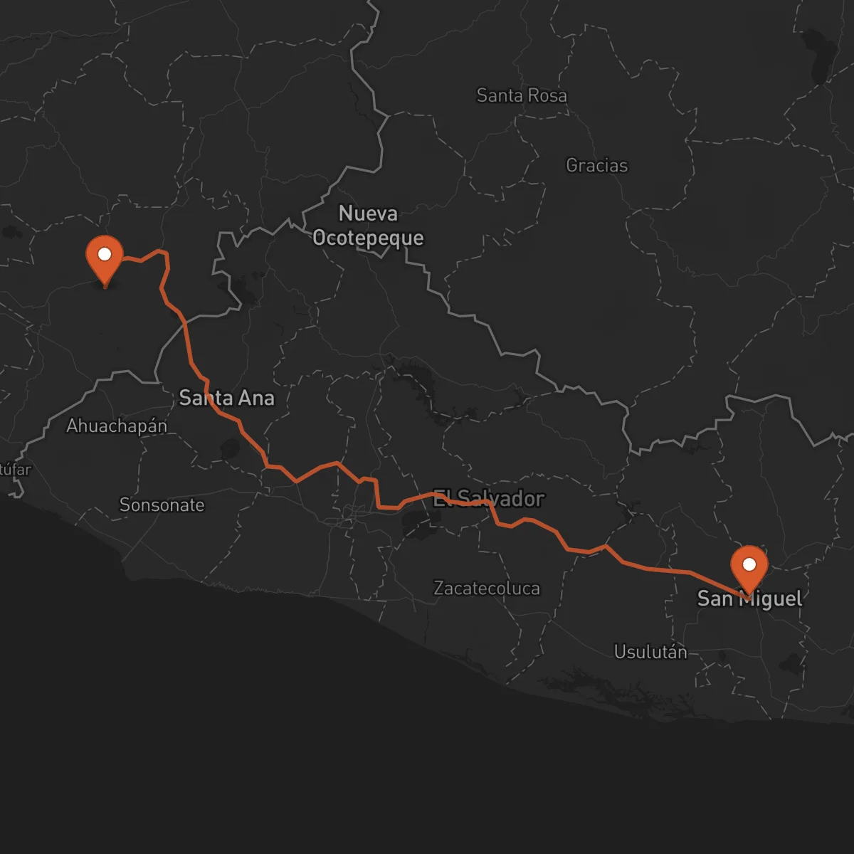 Ruta San Miguel - Jutiapa