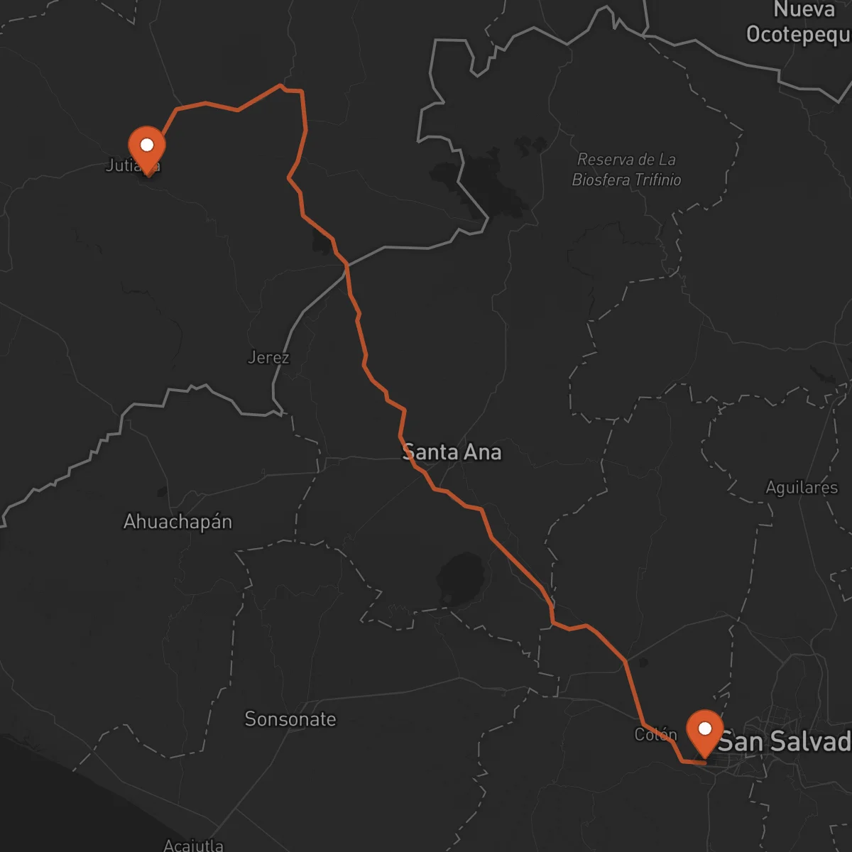 Ruta Jutiapa - Santa Tecla