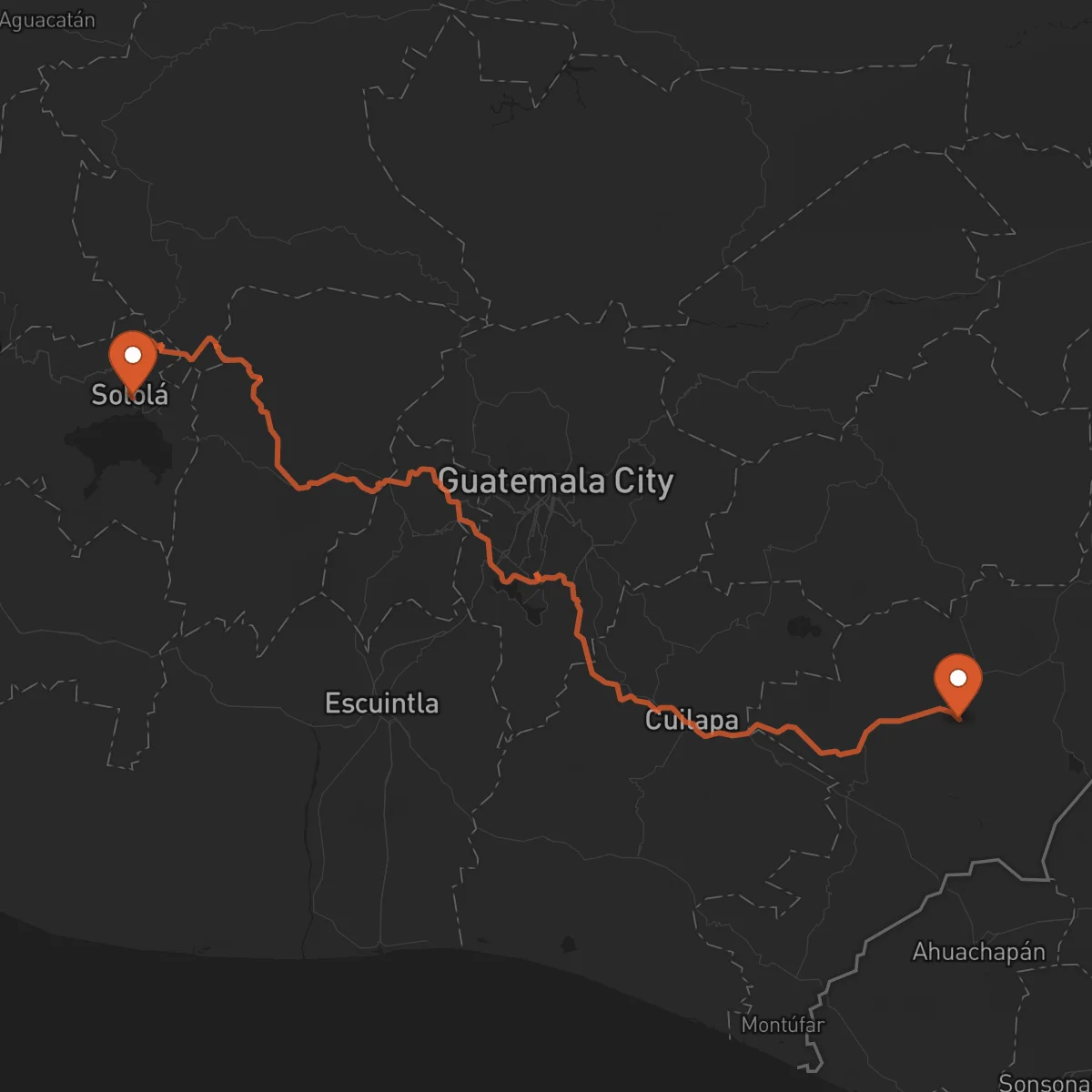 Ruta Sololá - Jutiapa