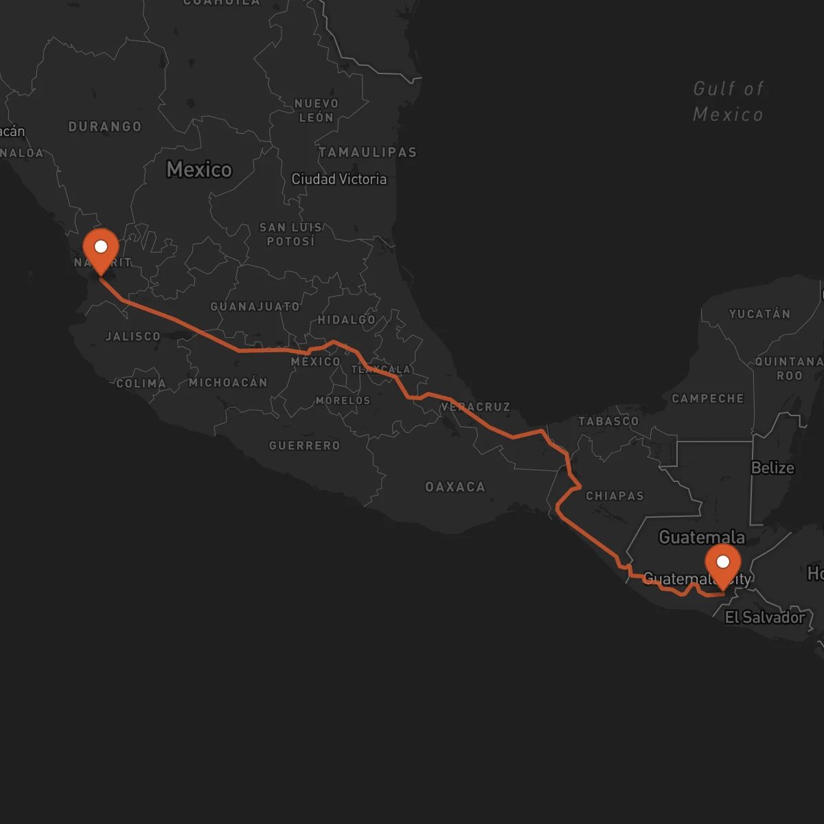 Ruta Tepic - Jutiapa