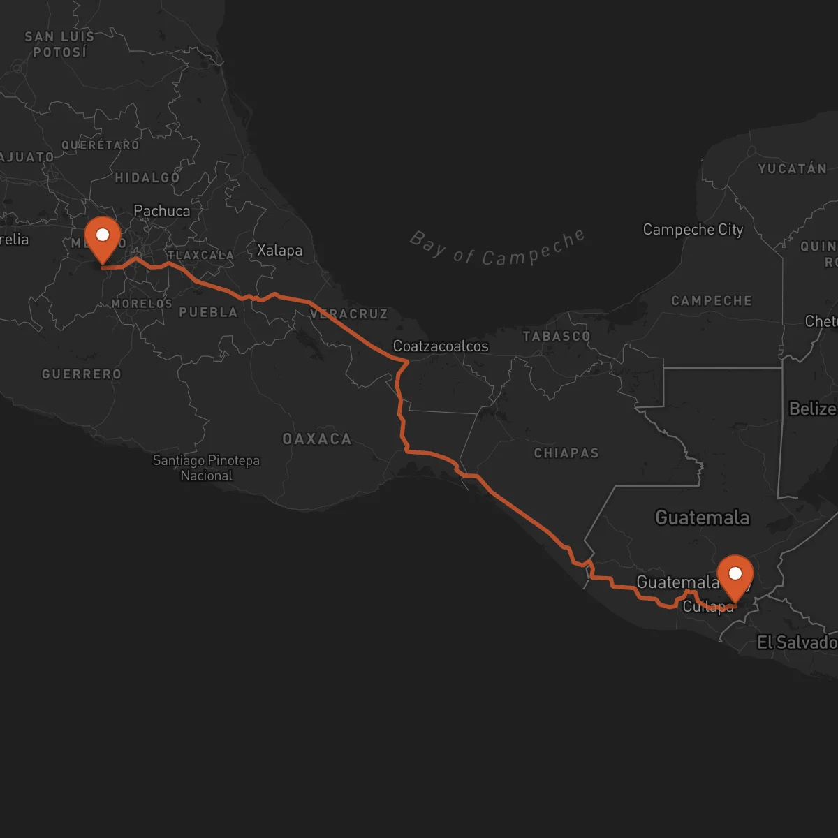 Ruta Toluca - Jutiapa