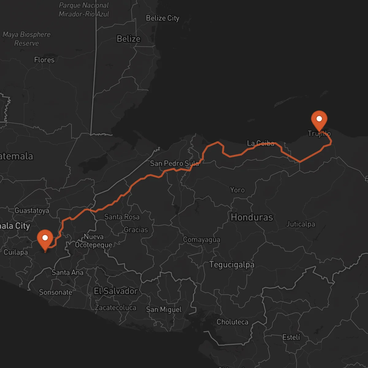 Ruta Jutiapa - Trujillo