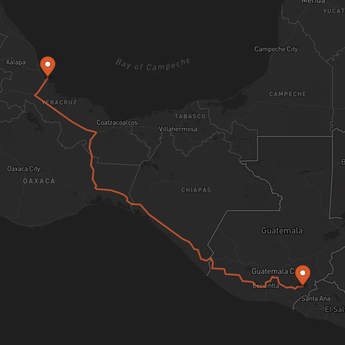 Ruta Veracruz - Jutiapa