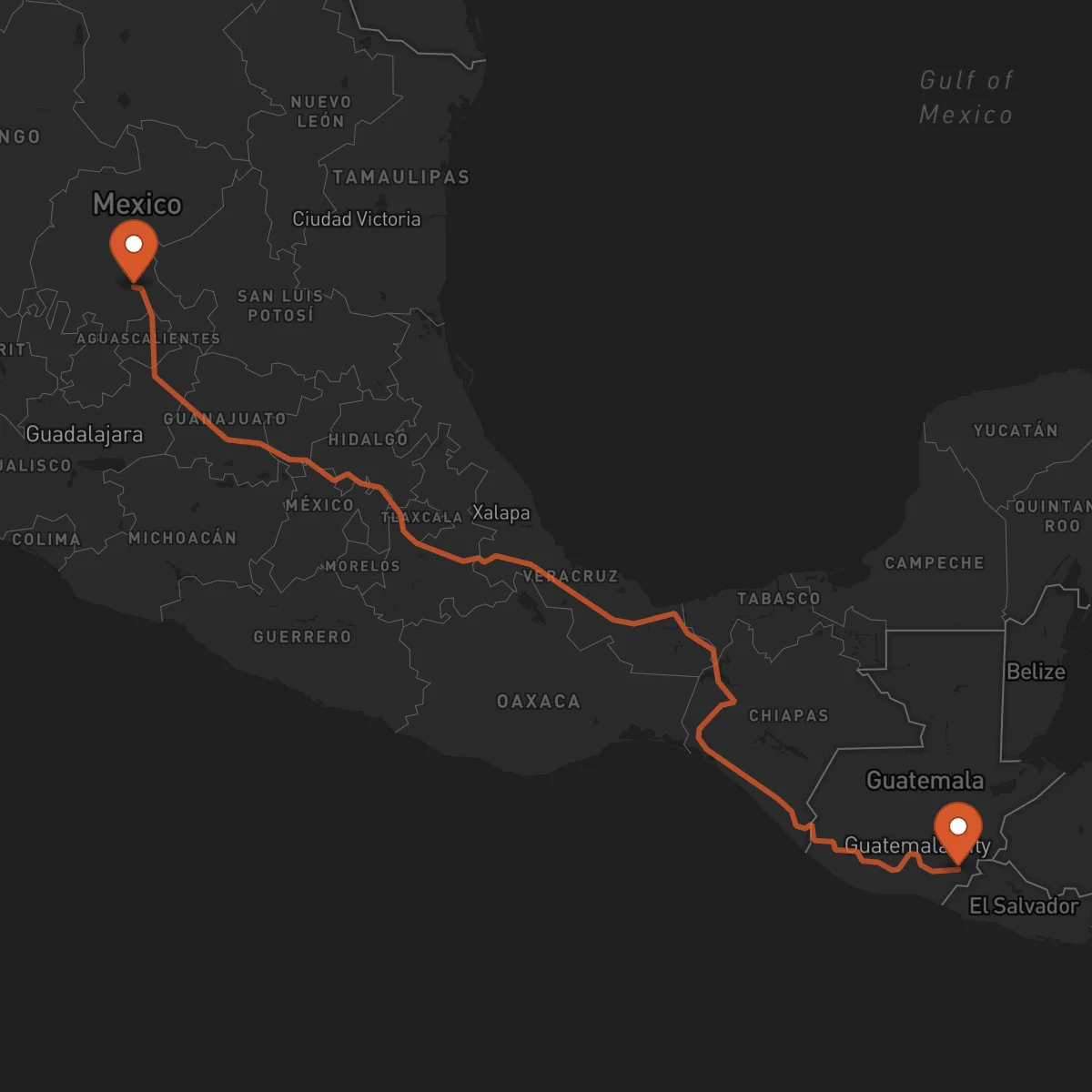 Ruta Jutiapa - Zacatecas