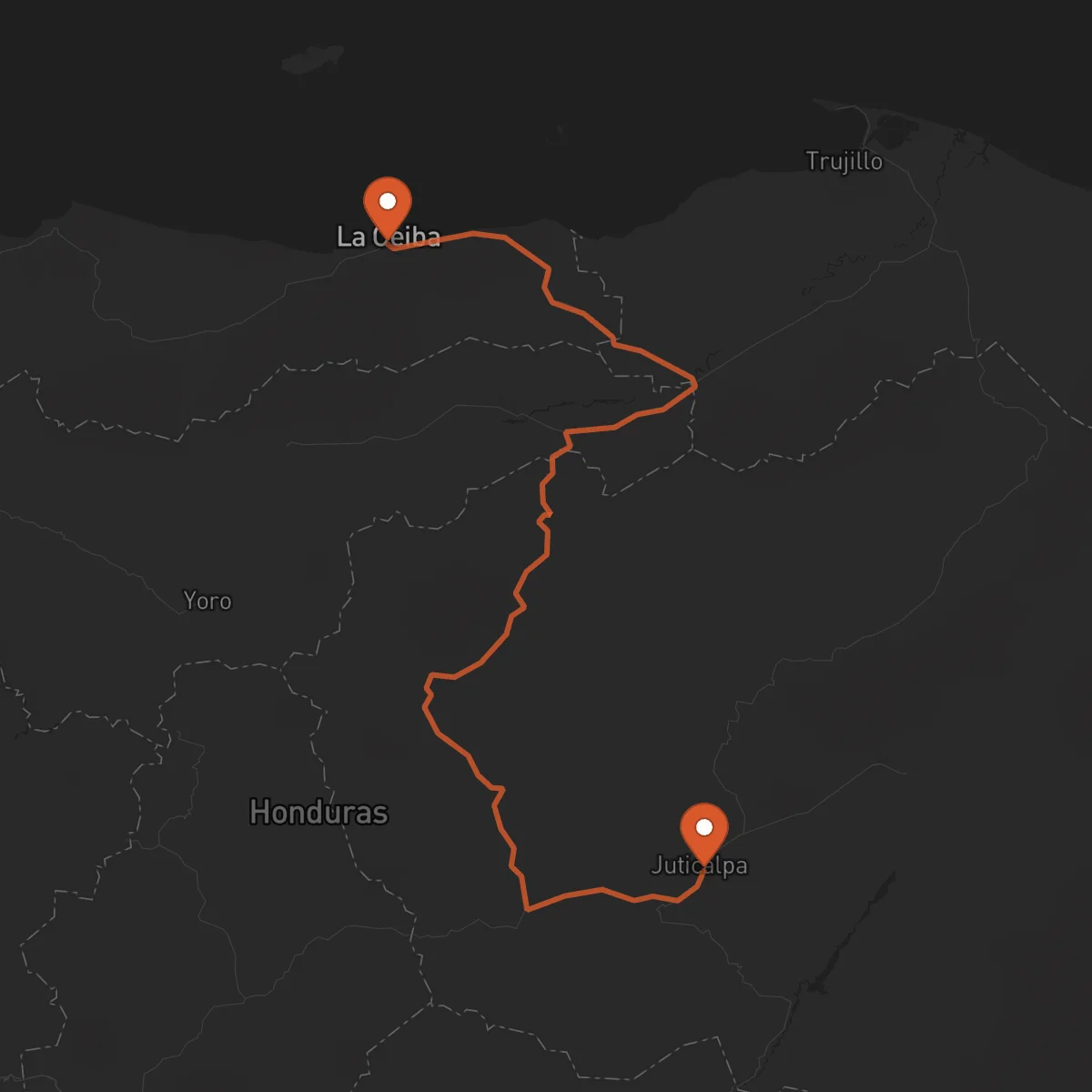 Ruta La Ceiba - Juticalpa