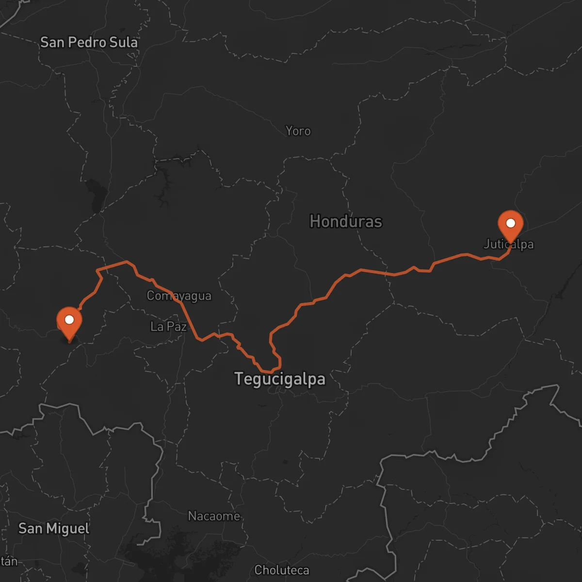 Ruta La Esperanza - Juticalpa