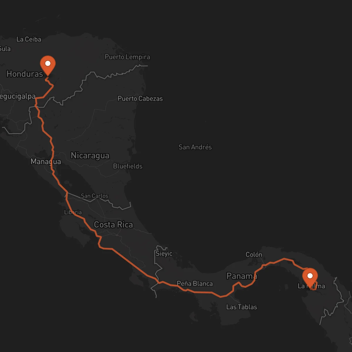 Ruta Juticalpa - La Palma