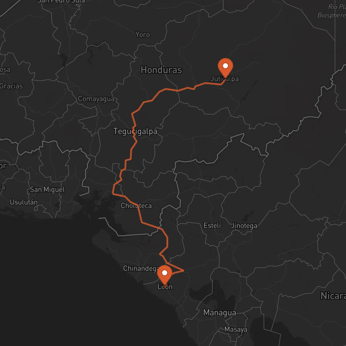 Ruta León - Juticalpa