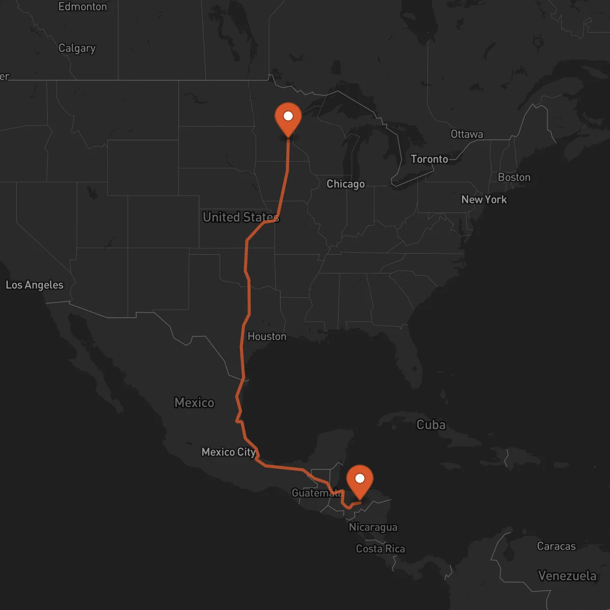 Ruta Juticalpa - Minneapolis