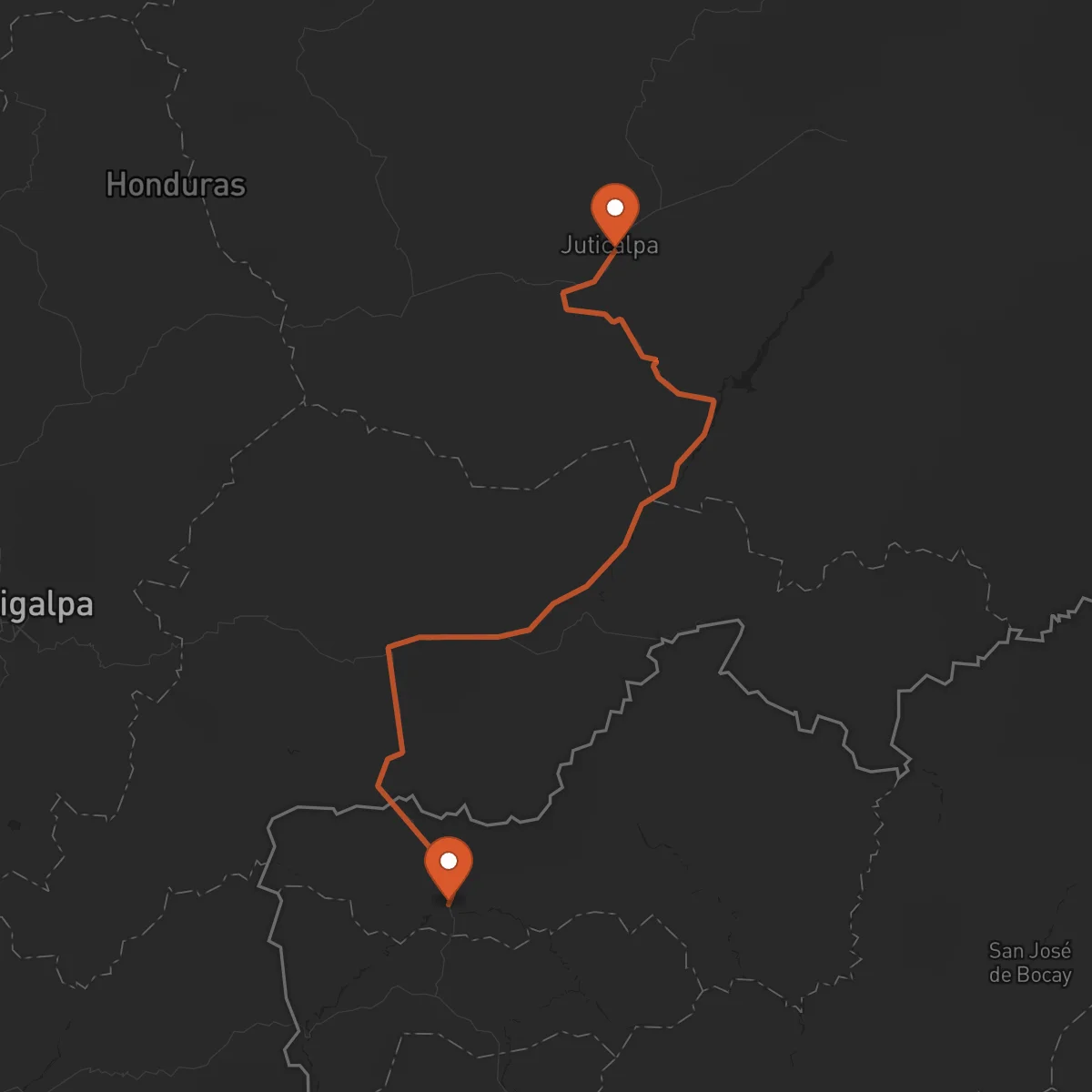 Ruta Ocotal - Juticalpa