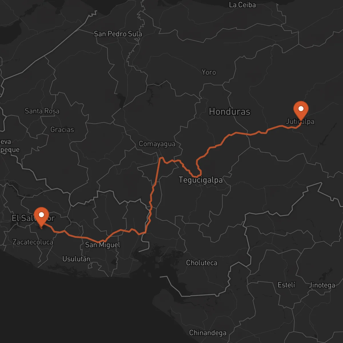 Ruta Juticalpa - San Vicente