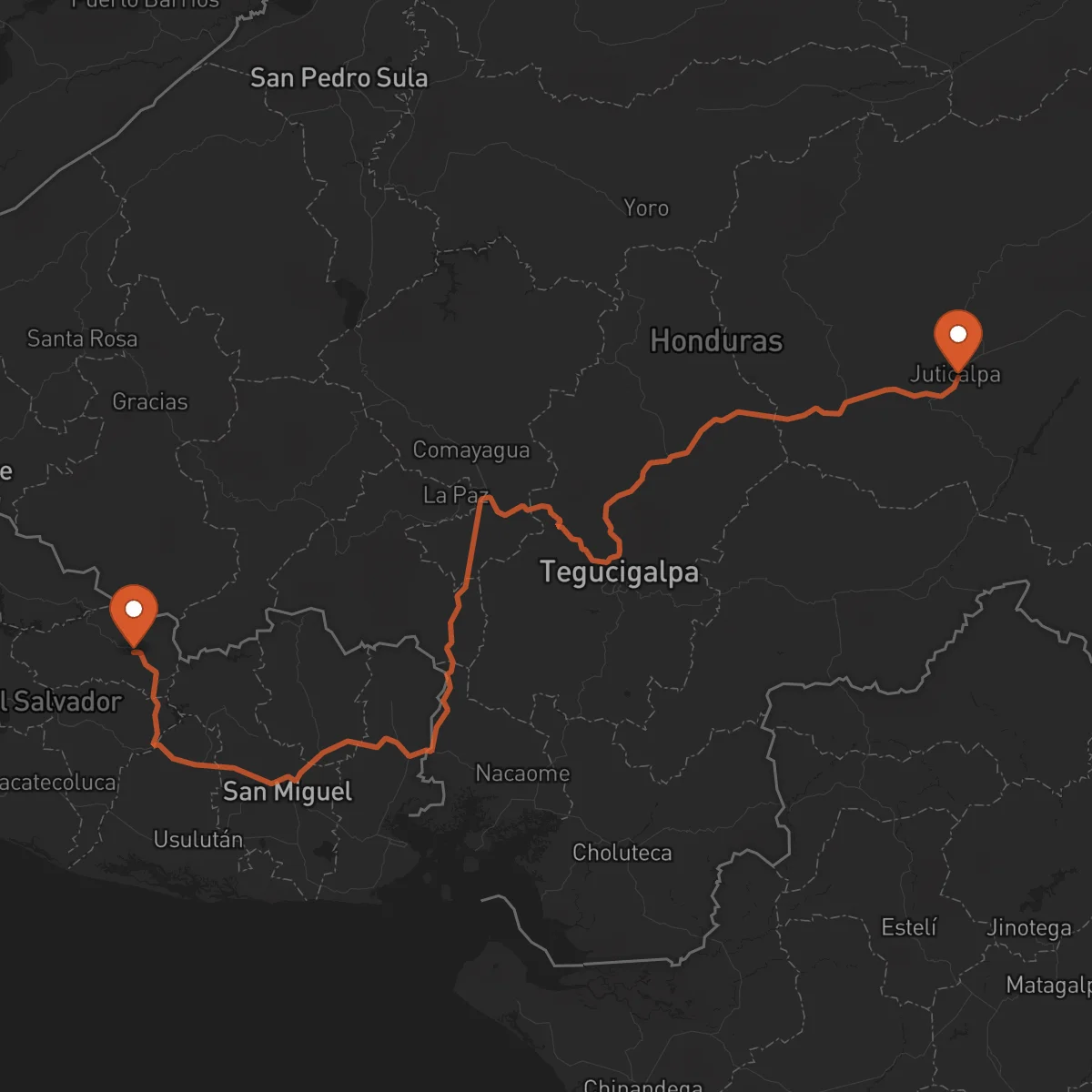 Ruta Juticalpa - Sensuntepeque