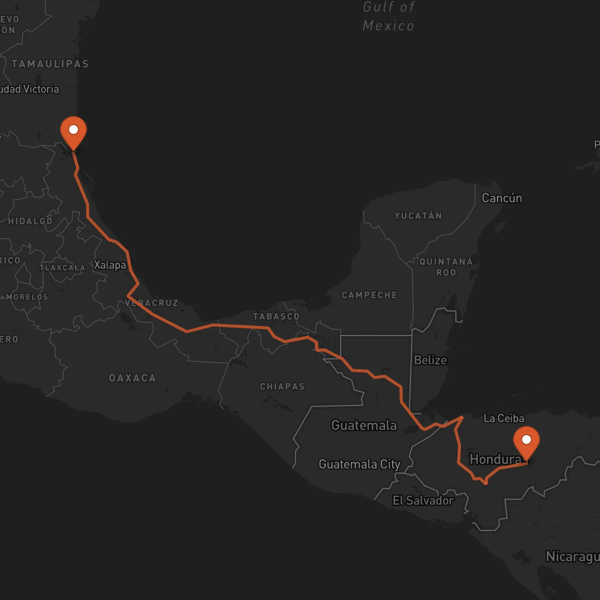 Ruta Tampico - Juticalpa