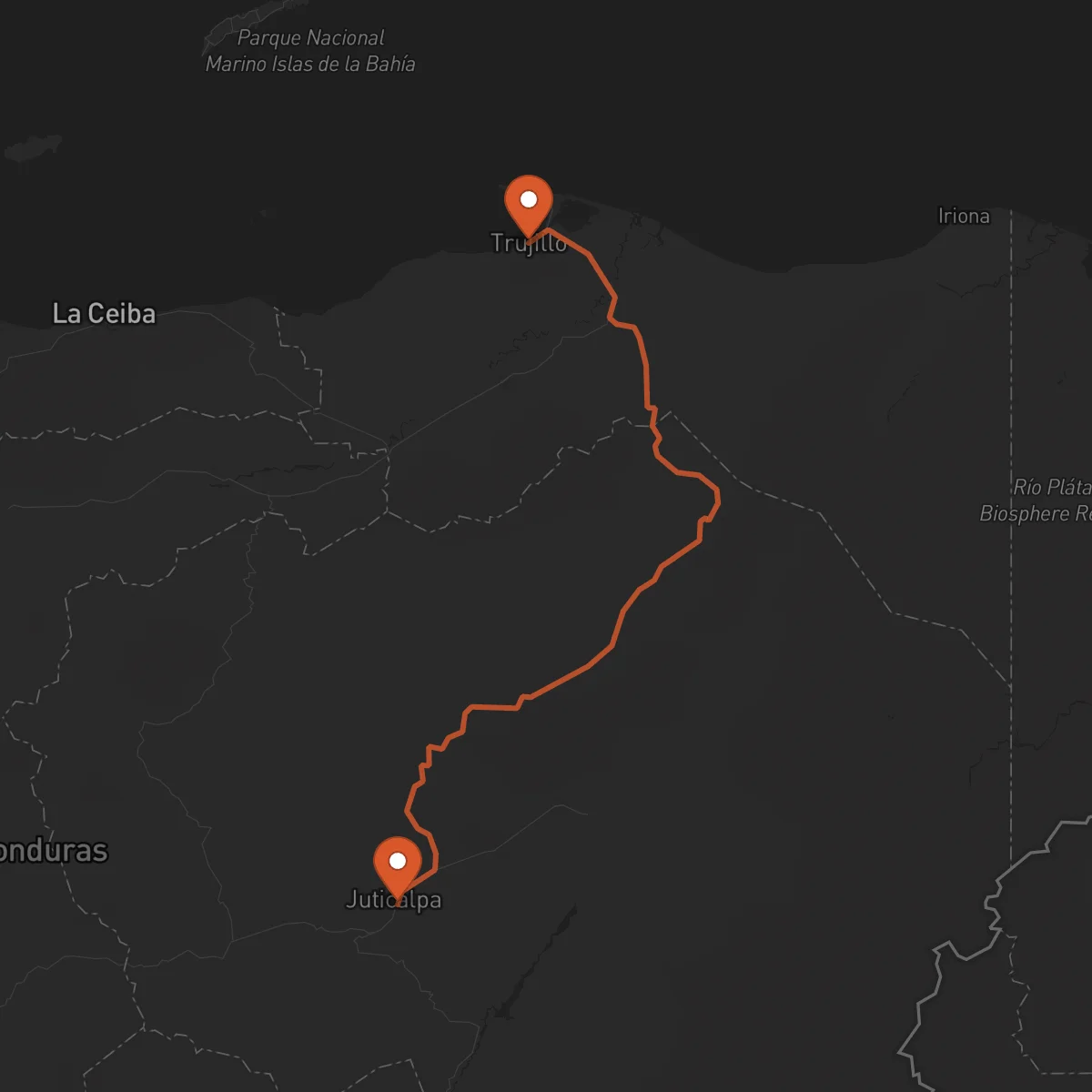 Ruta Trujillo - Juticalpa