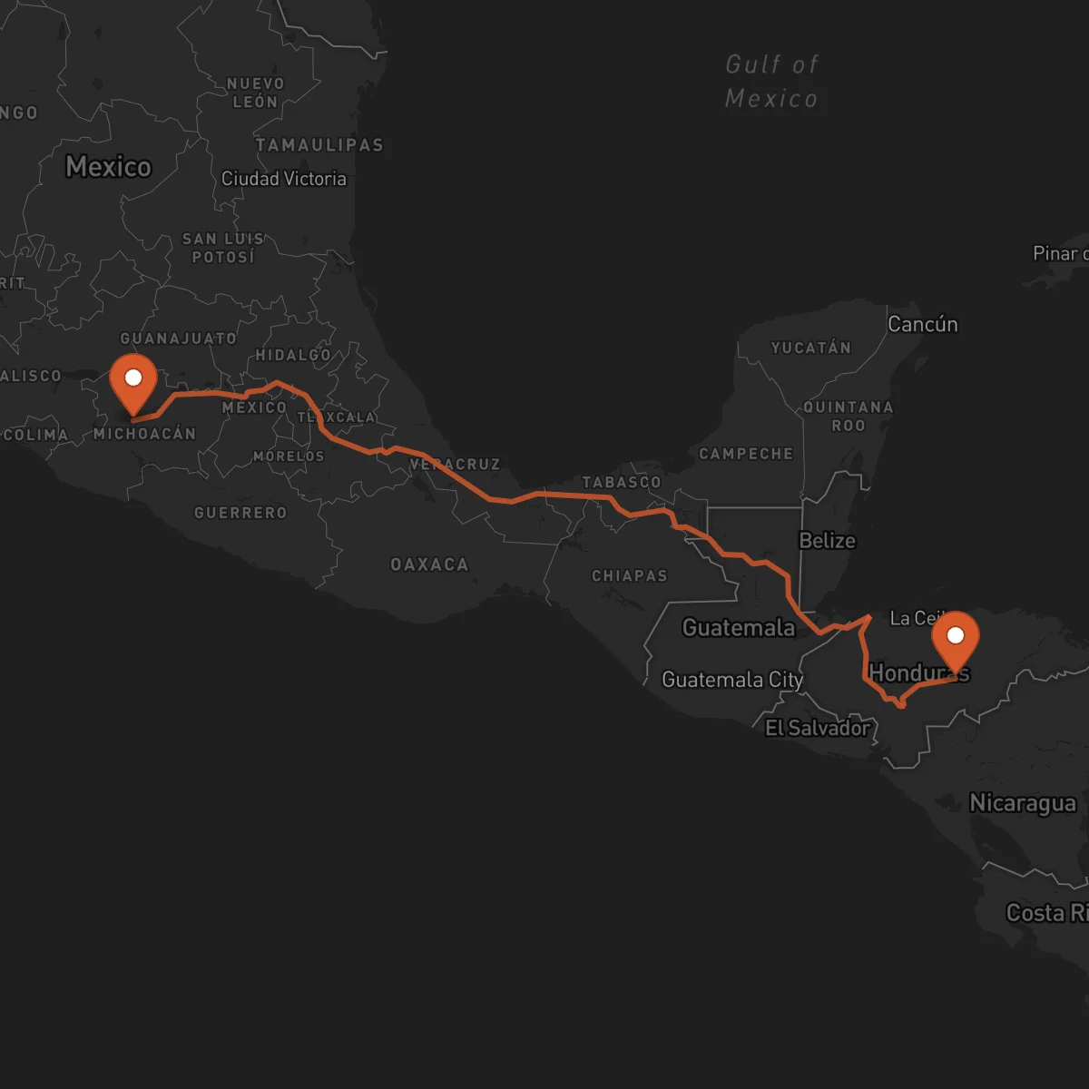 Ruta Uruapan - Juticalpa