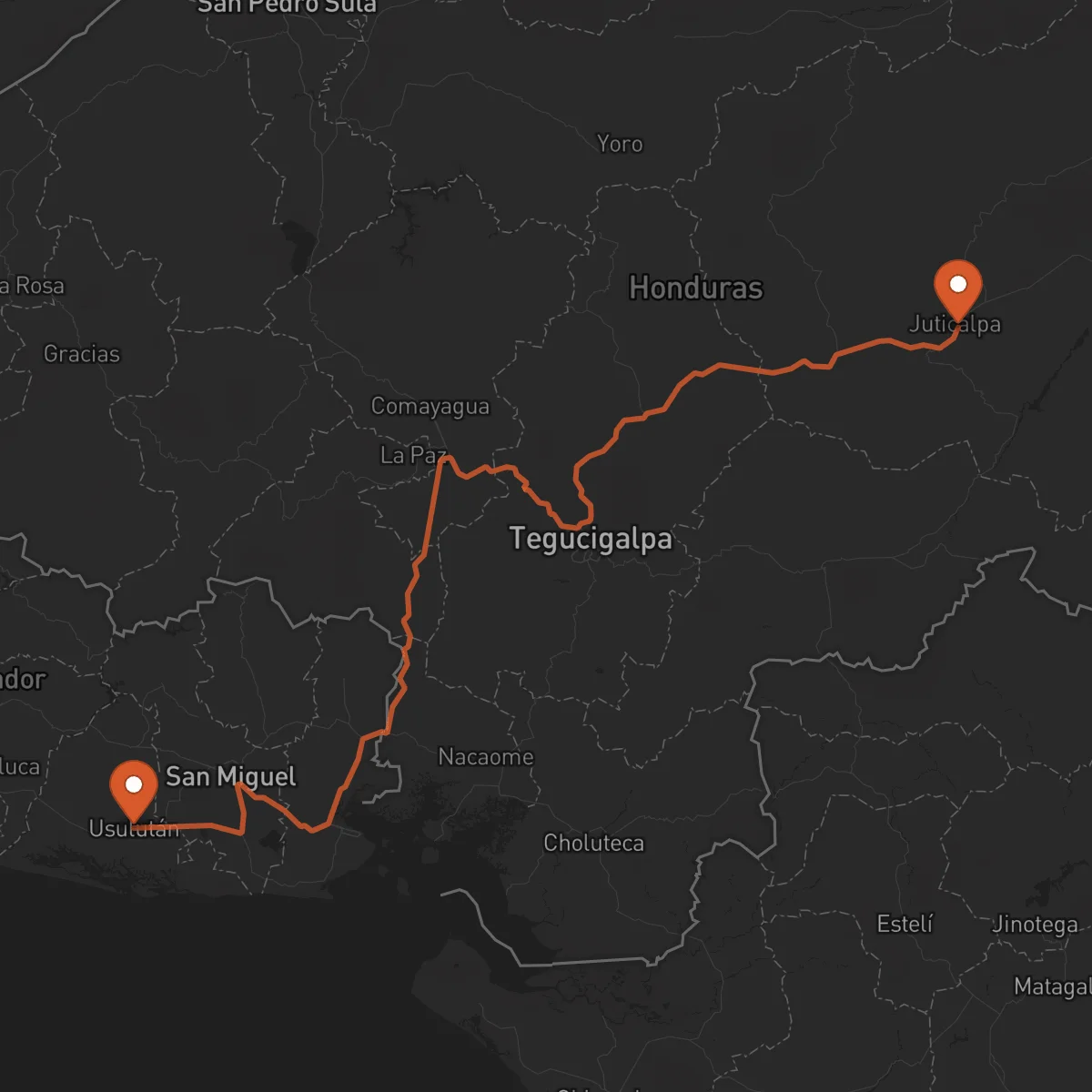 Ruta Usulután - Juticalpa