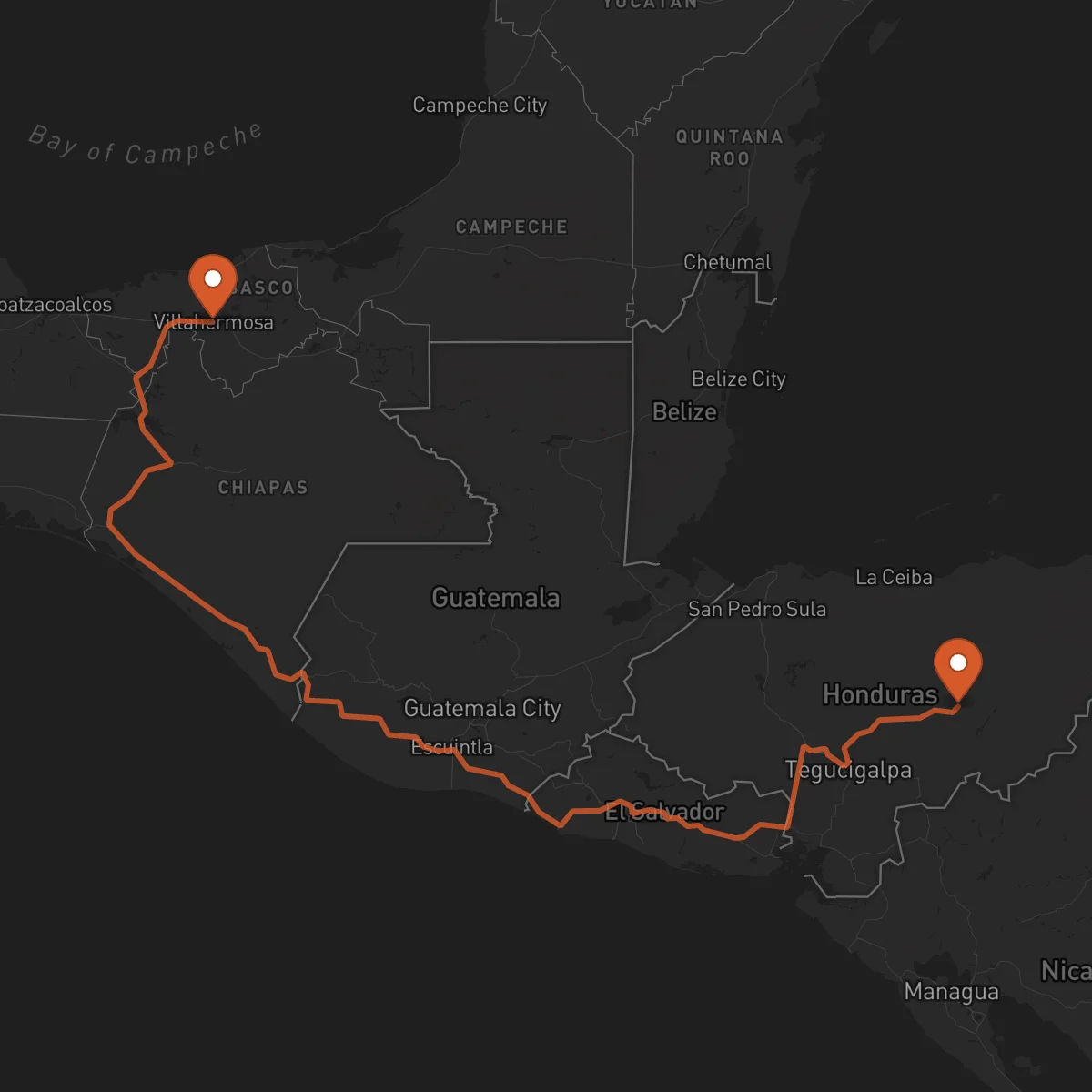 Ruta Villahermosa - Juticalpa
