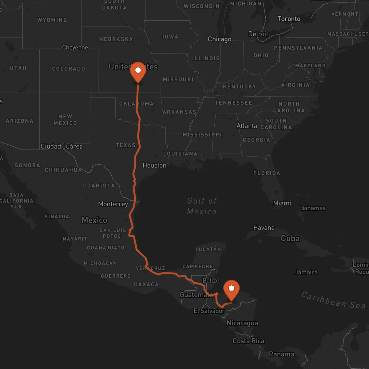 Ruta Juticalpa - Wichita