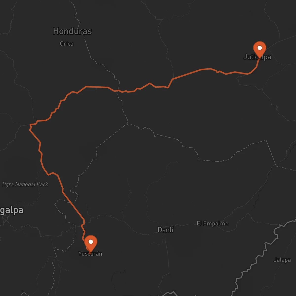 Ruta 후티칼파 - 유스카란