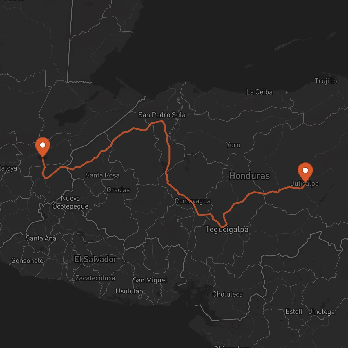 Ruta Zacapa - Juticalpa