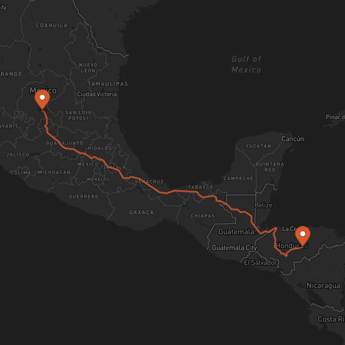 Ruta Juticalpa - Zacatecas