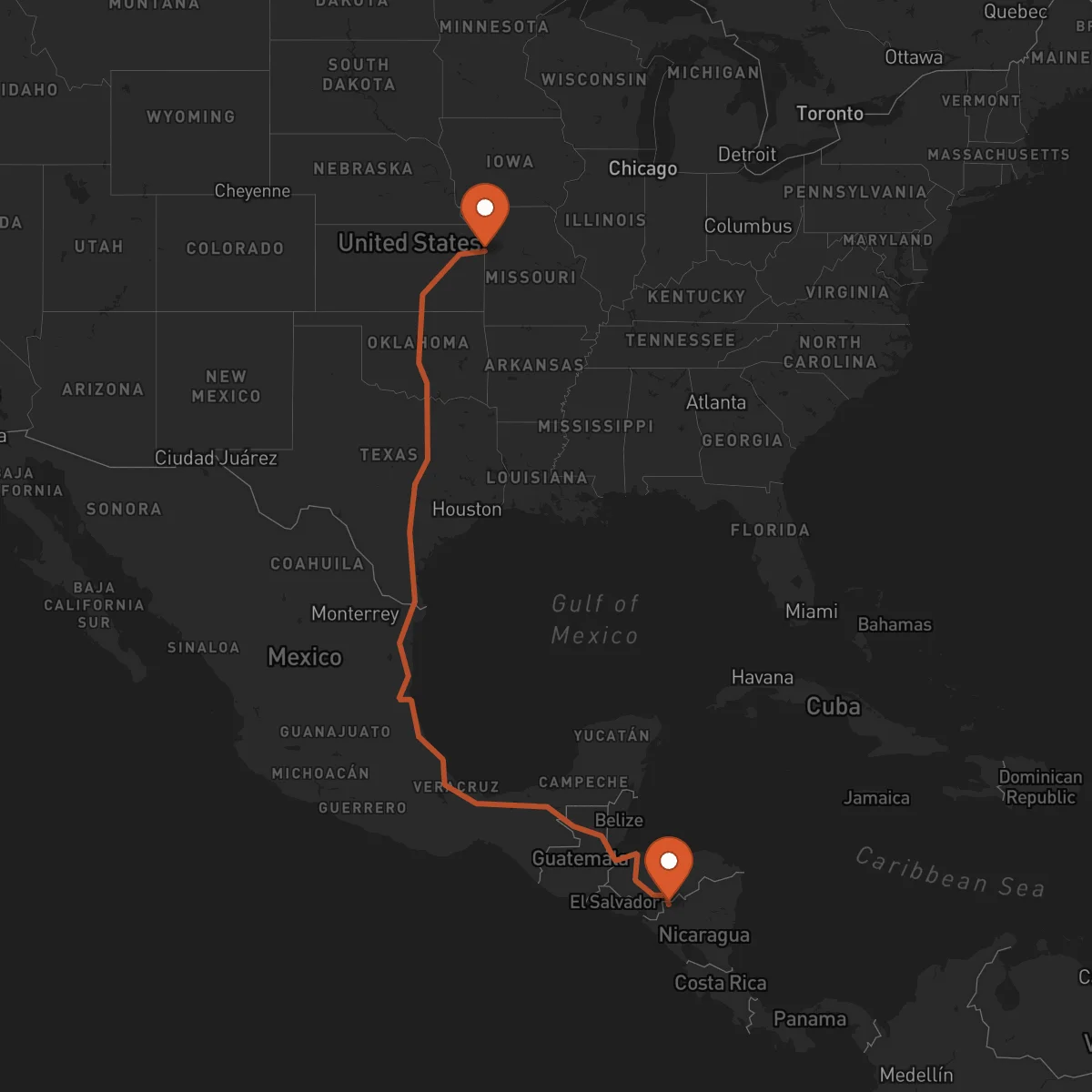 Ruta Ocotal - Kansas City