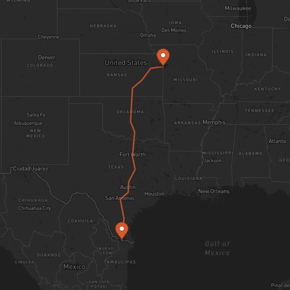 Ruta Reynosa - Kansas City