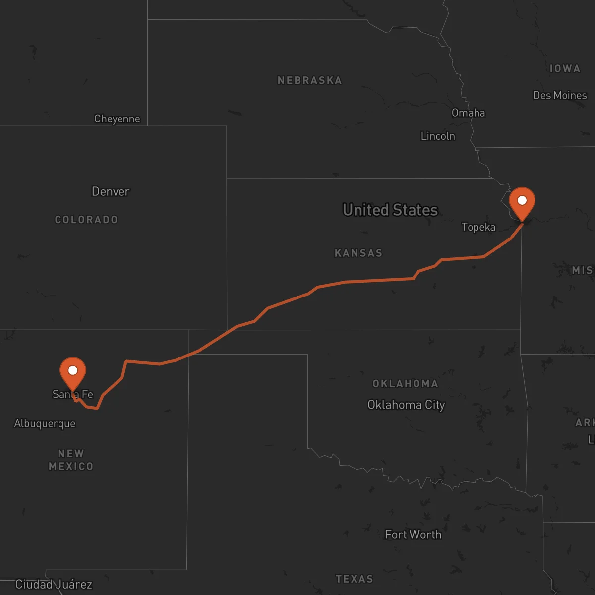 Ruta Santa Fe - Kansas City