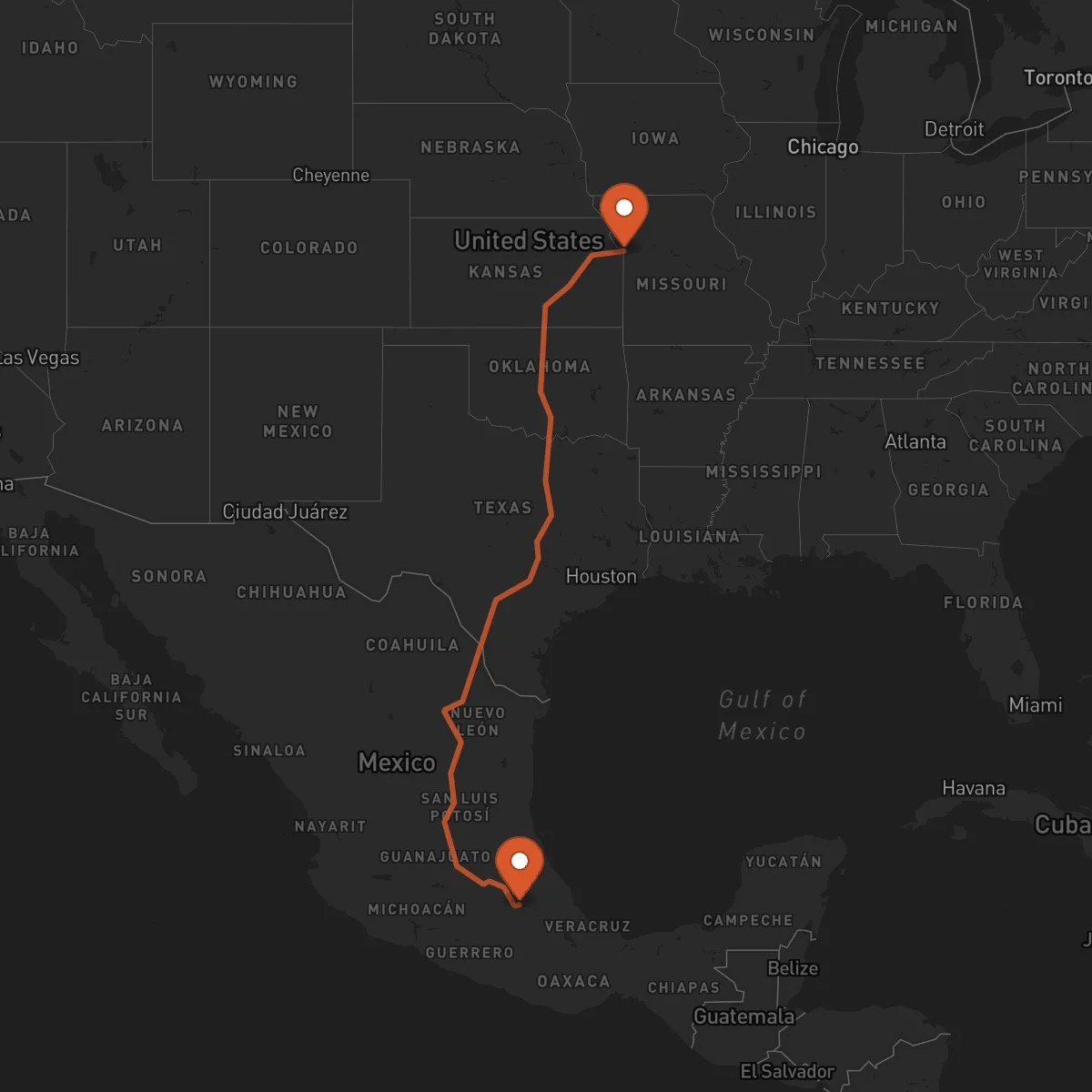 Ruta Tlaxcala de Xicohténcatl - Kansas City