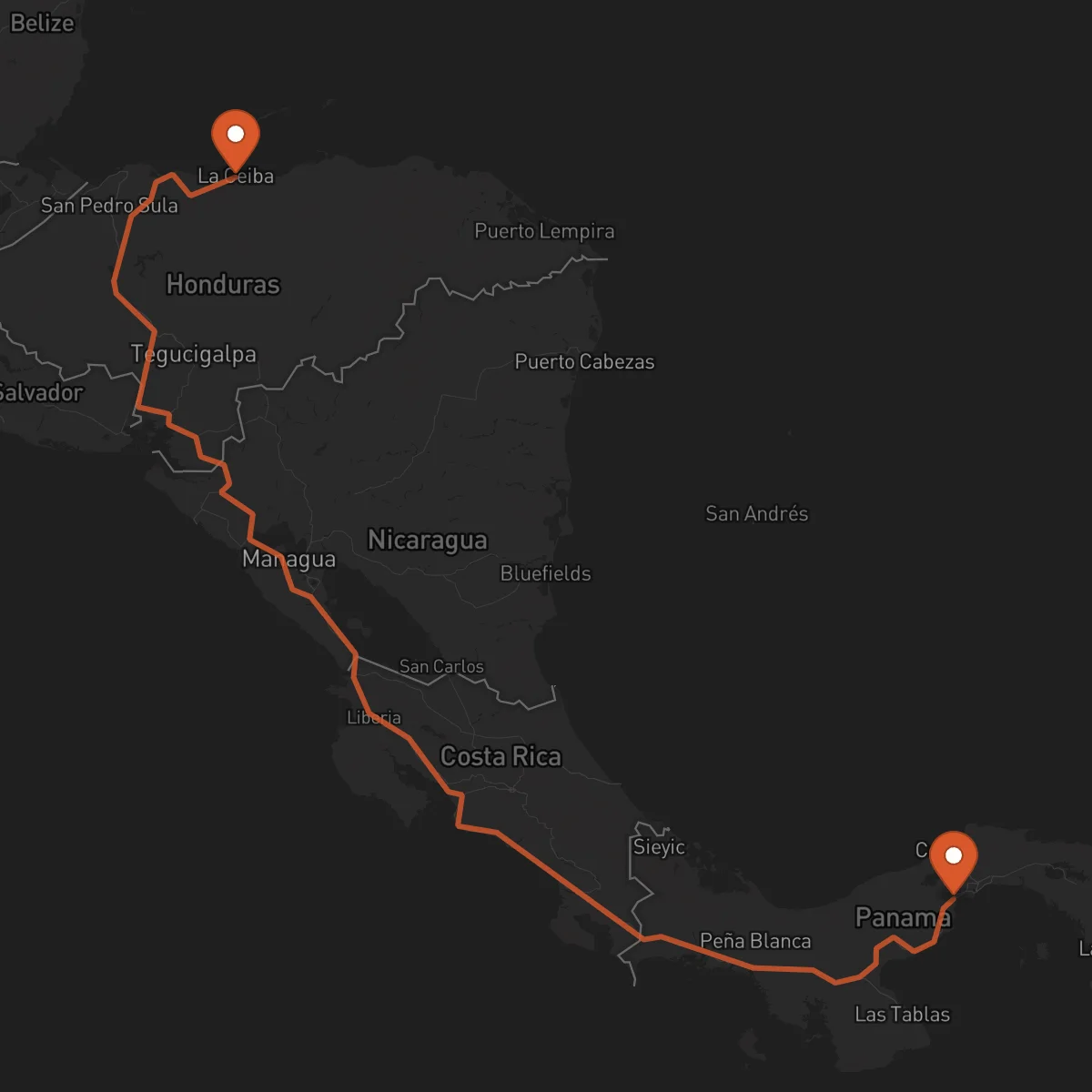 Ruta La Chorrera - La Ceiba
