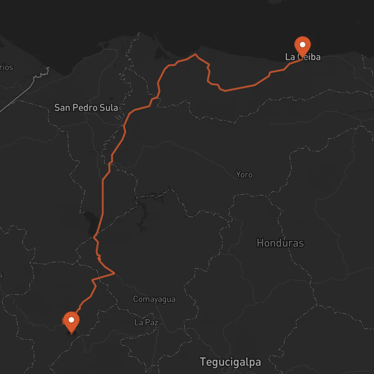 Ruta La Ceiba - La Esperanza