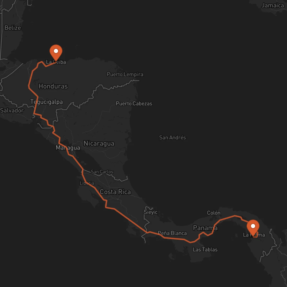 Ruta La Palma - La Ceiba