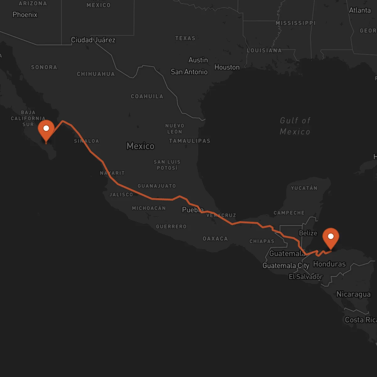 Ruta La Paz - La Ceiba