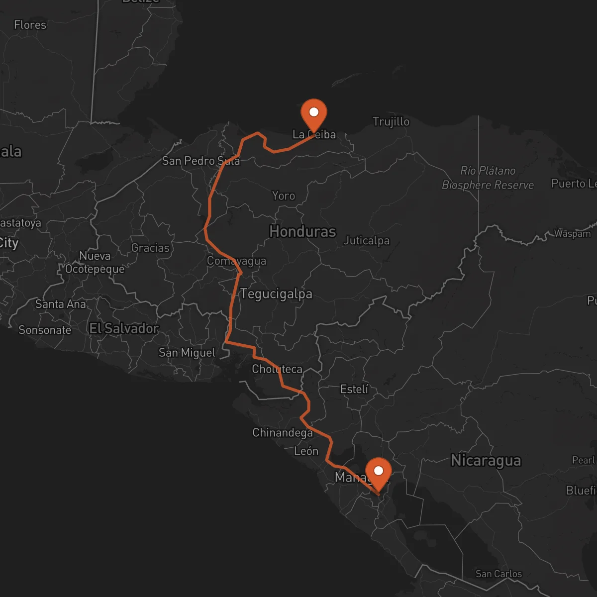 Ruta Masaya - La Ceiba