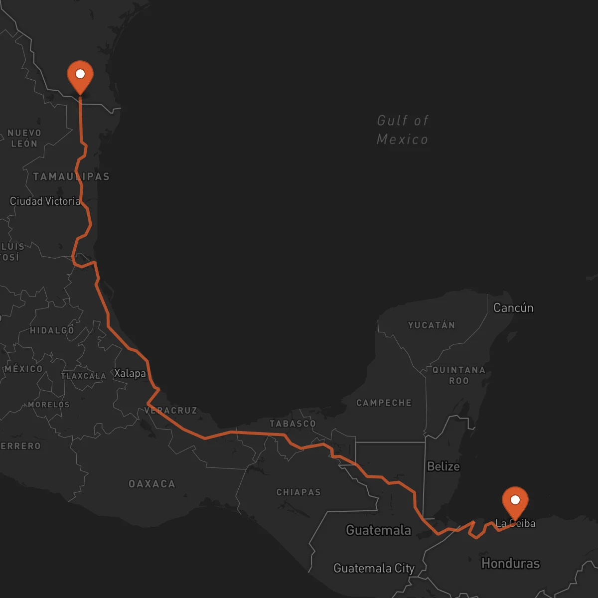Ruta McAllen - La Ceiba