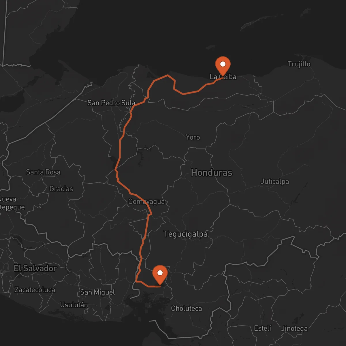 Ruta Nacaome - La Ceiba