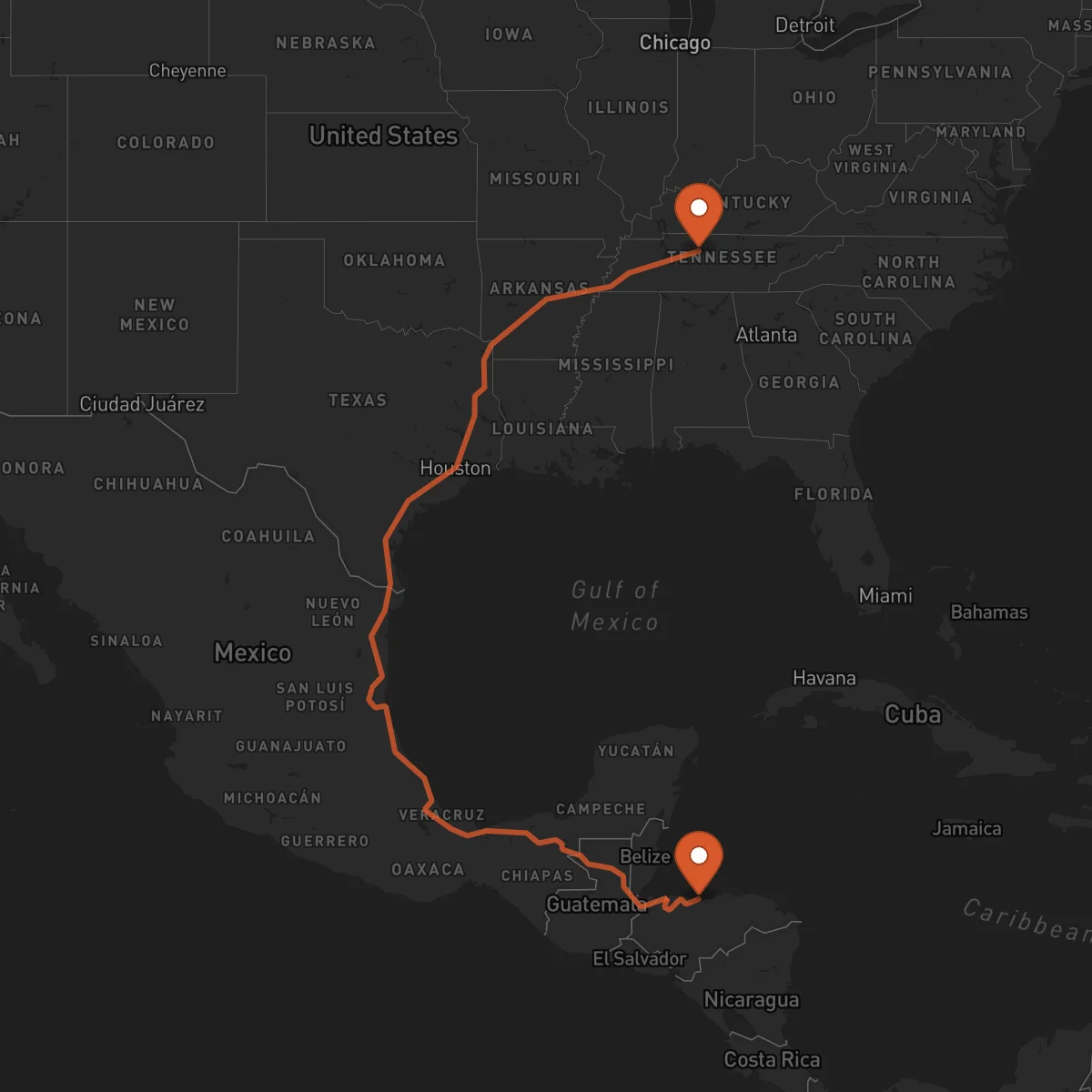 Ruta La Ceiba - Nashville