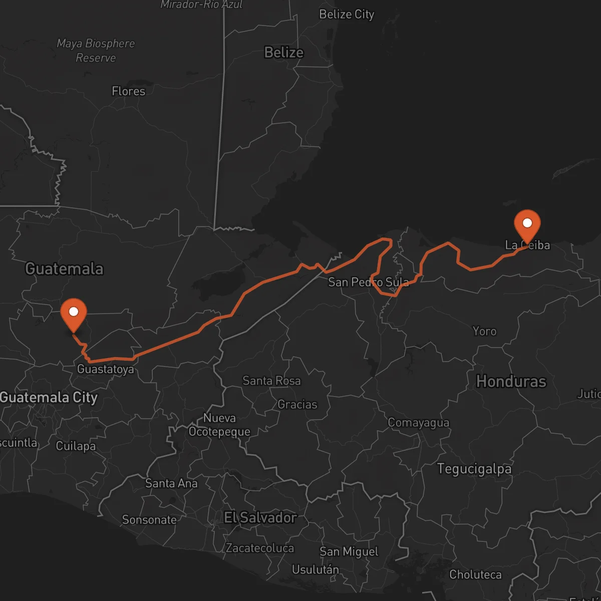 Ruta La Ceiba - Salamá