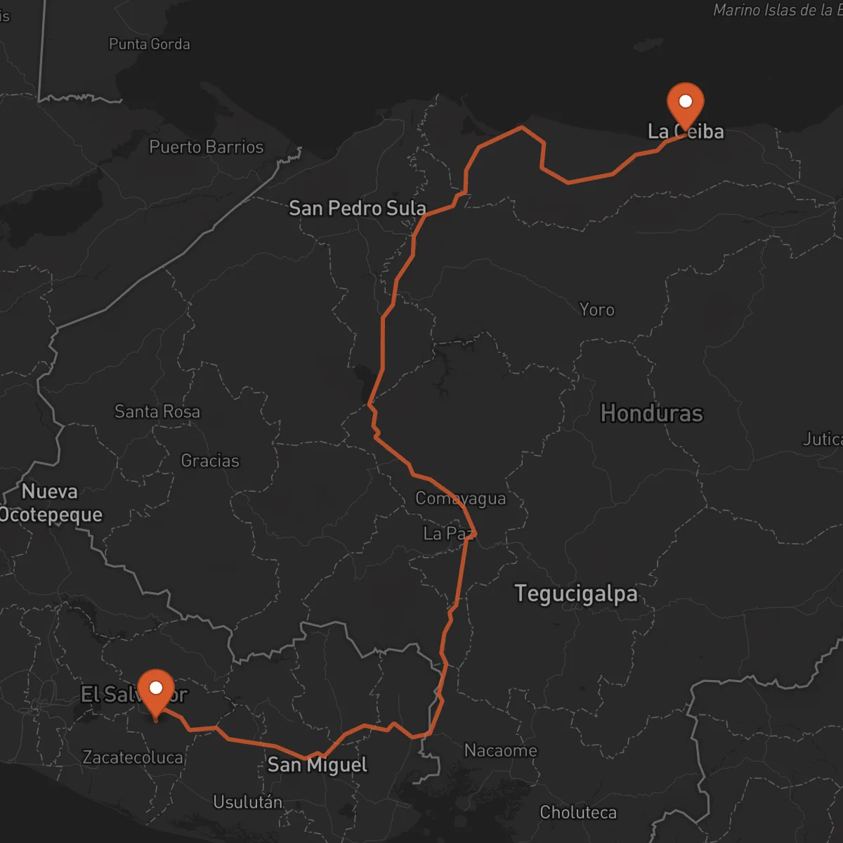 Ruta San Vicente - La Ceiba
