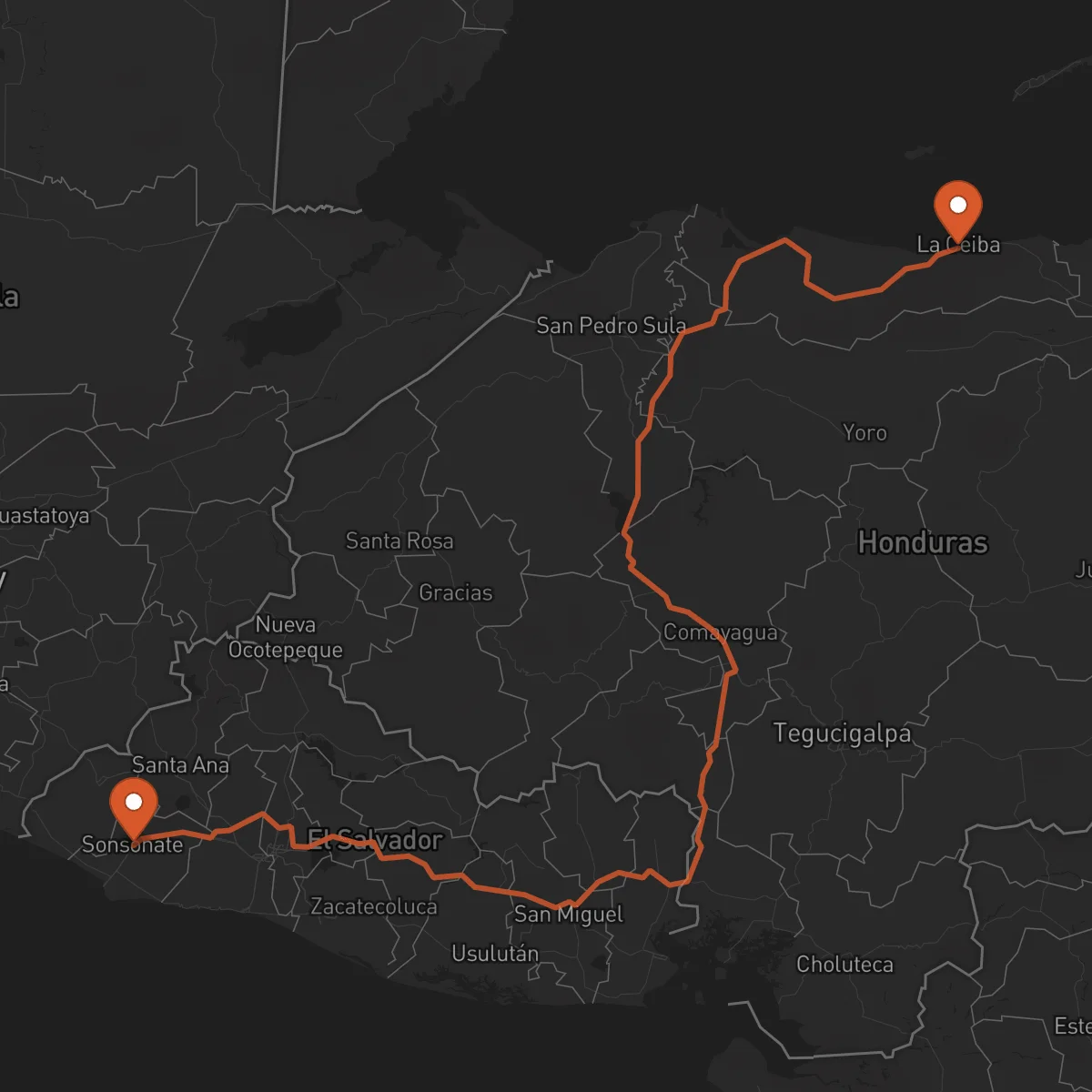 Ruta Sonsonate - La Ceiba