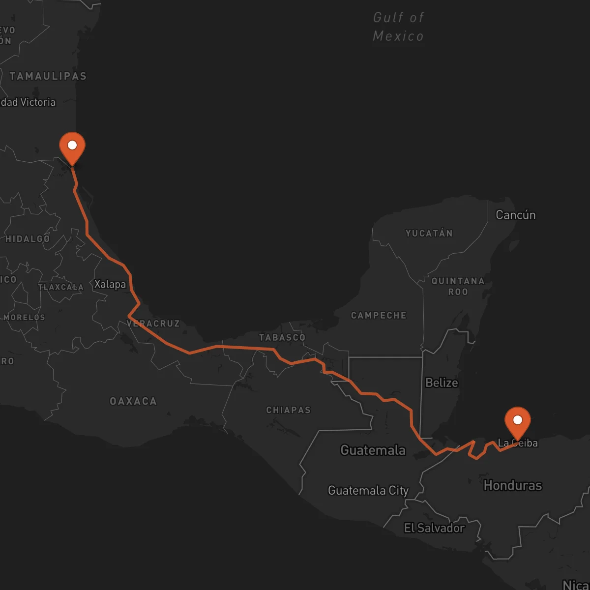 Ruta Tampico - La Ceiba