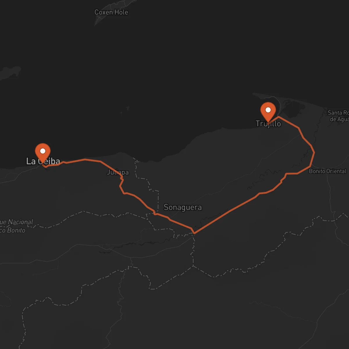Ruta Trujillo - La Ceiba