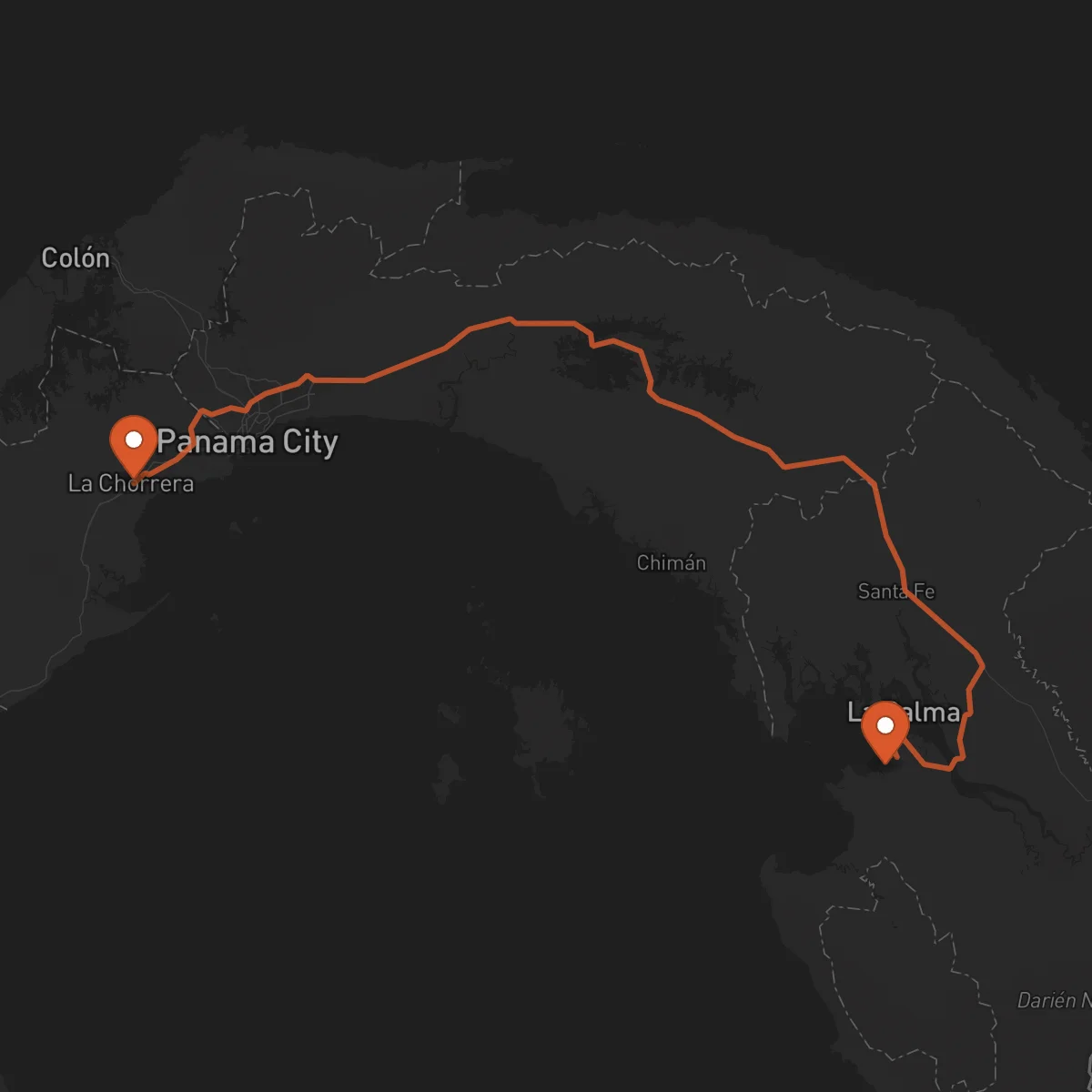 Ruta La Chorrera - La Palma
