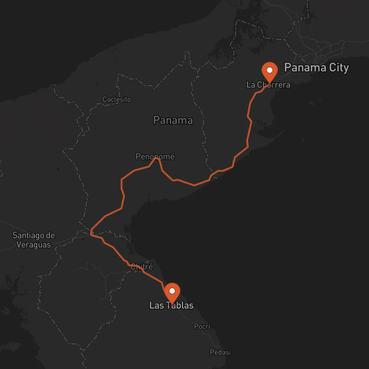 Ruta Las Tablas - La Chorrera