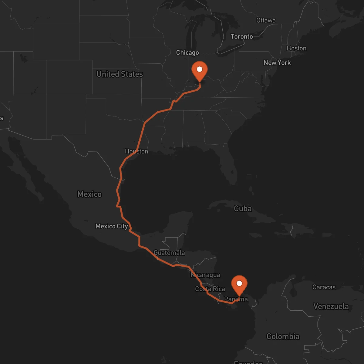 Ruta La Chorrera - Louisville