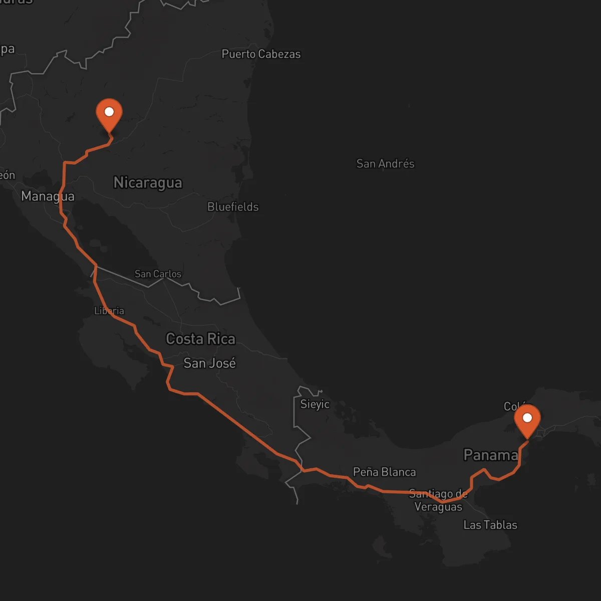 Ruta La Chorrera - Matagalpa