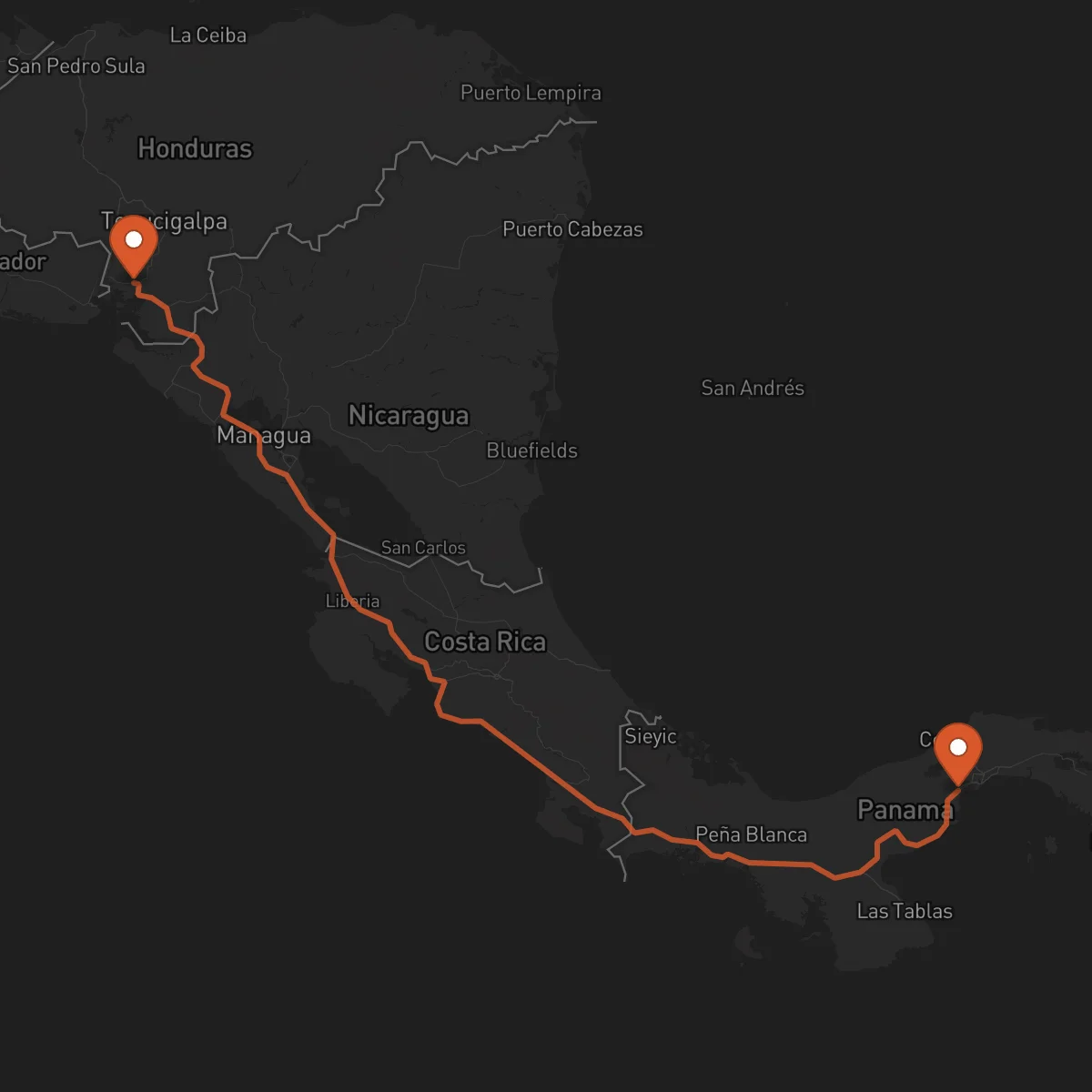 Ruta La Chorrera - Nacaome