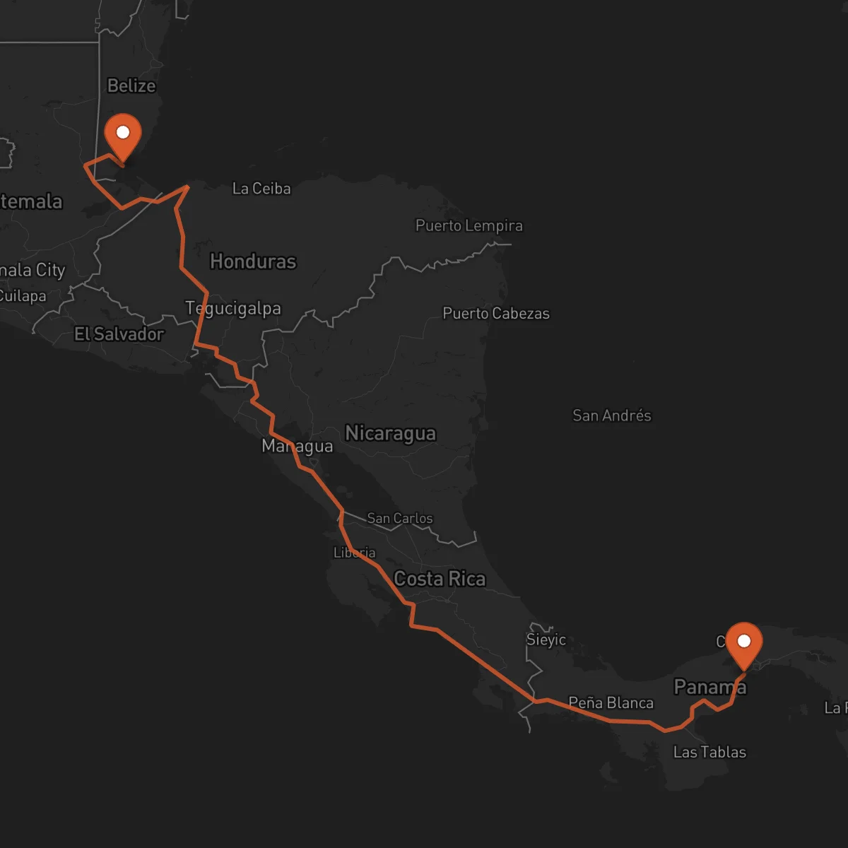 Ruta La Chorrera - Punta Gorda